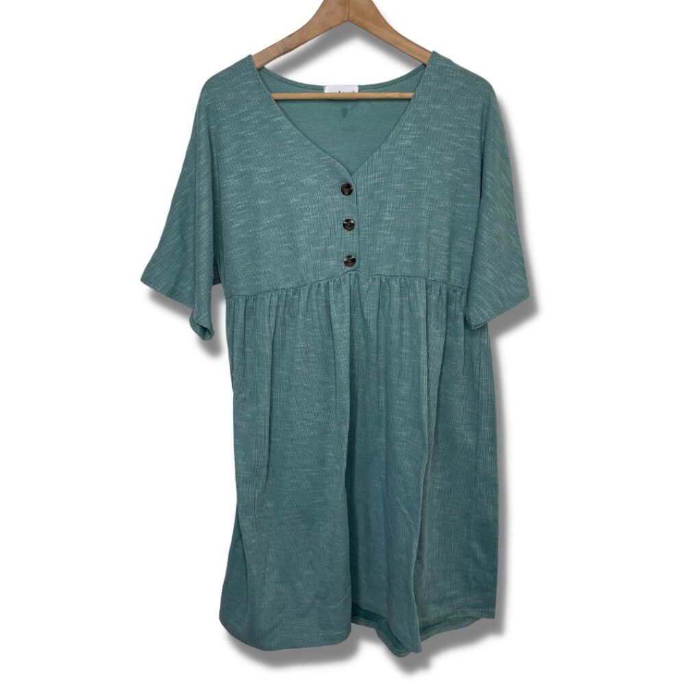 COCO & MAIN | Womens Turquoise Empire Waist Dress | Size L